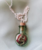 Snake bottle necklace