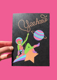 A7 LARGE Yeehaw Space Cowgirl Greeting Card