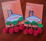 Wild Cherry pompom earrings