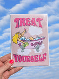 A7 LARGE Miss Piggy Treat Yourself Greeting Card