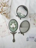 Floral Embroidered Oval Folding Mirror, Collection Luna ✅: 3. Green