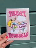 A7 LARGE Miss Piggy Treat Yourself Greeting Card