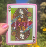 Queen of Hearts Glitter 3 INCH STICKER