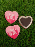 Hell is Real, heart shaped magnet