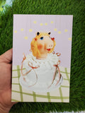 Miss Pig Cake Postcard Print