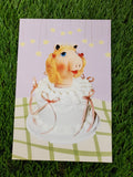 Miss Pig Cake Postcard Print